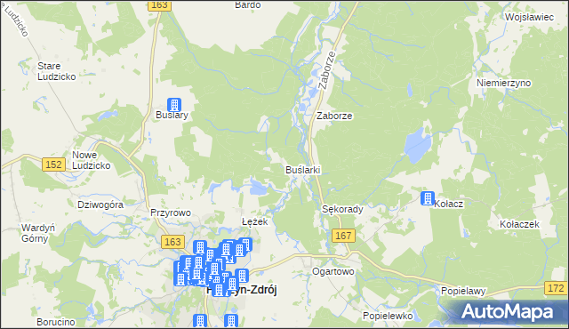 mapa Buślarki, Buślarki na mapie Targeo