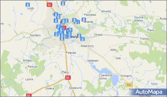 mapa Ceglarki, Ceglarki na mapie Targeo