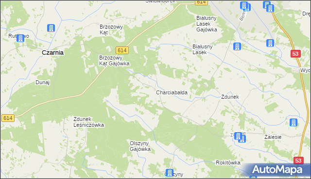 mapa Charciabałda, Charciabałda na mapie Targeo