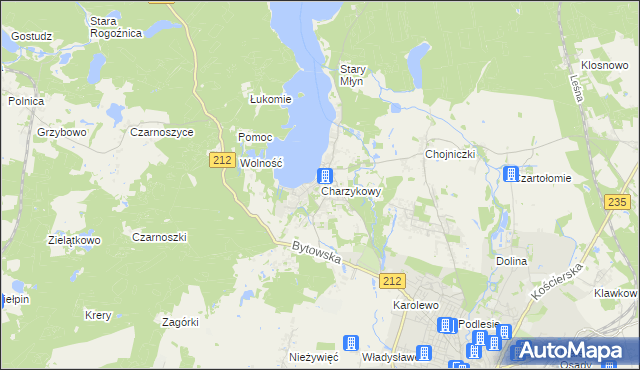 mapa Charzykowy, Charzykowy na mapie Targeo