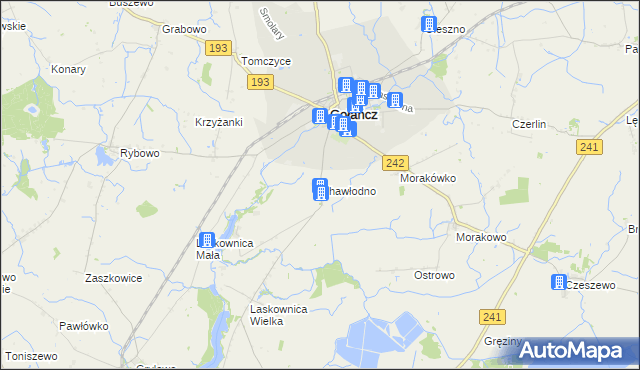 mapa Chawłodno, Chawłodno na mapie Targeo