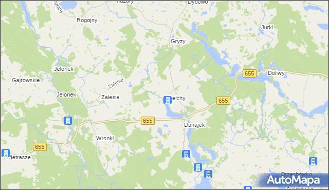 mapa Chełchy gmina Świętajno, Chełchy gmina Świętajno na mapie Targeo