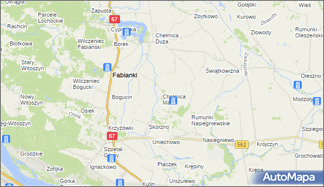 mapa Chełmica Mała, Chełmica Mała na mapie Targeo