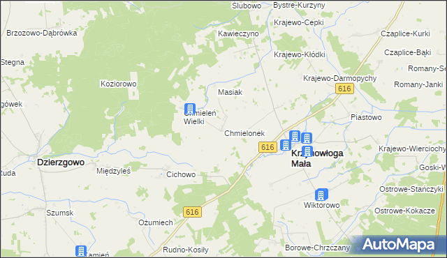 mapa Chmielonek, Chmielonek na mapie Targeo