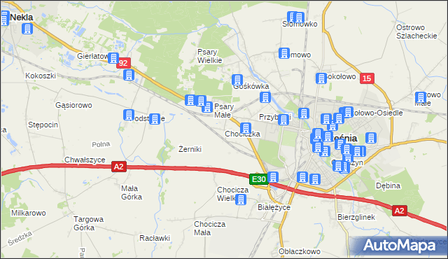 mapa Chociczka, Chociczka na mapie Targeo