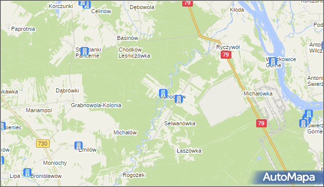 mapa Chodków, Chodków na mapie Targeo