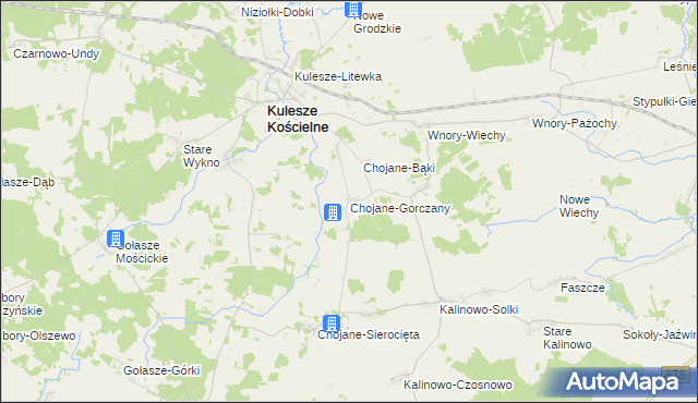 mapa Chojane-Gorczany, Chojane-Gorczany na mapie Targeo