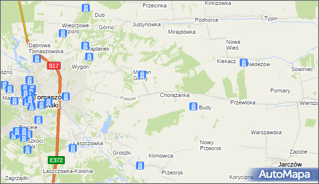 mapa Chorążanka, Chorążanka na mapie Targeo