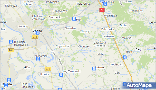 mapa Chorążec, Chorążec na mapie Targeo