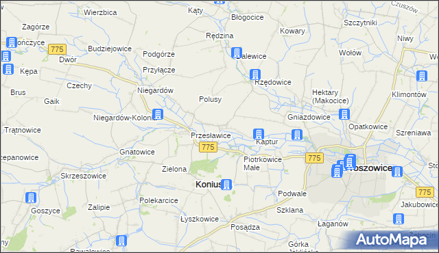 mapa Chorążyce, Chorążyce na mapie Targeo