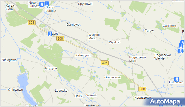 mapa Choryń, Choryń na mapie Targeo