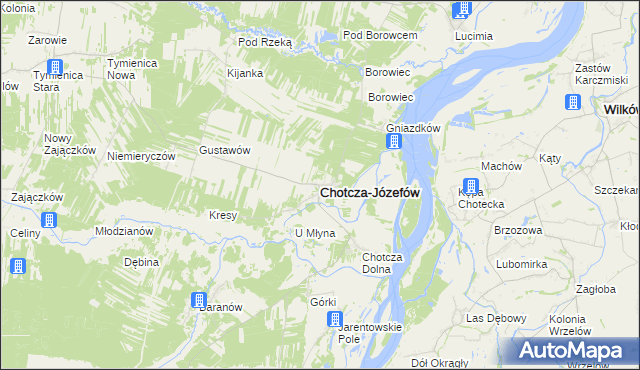 mapa Chotcza-Józefów, Chotcza-Józefów na mapie Targeo