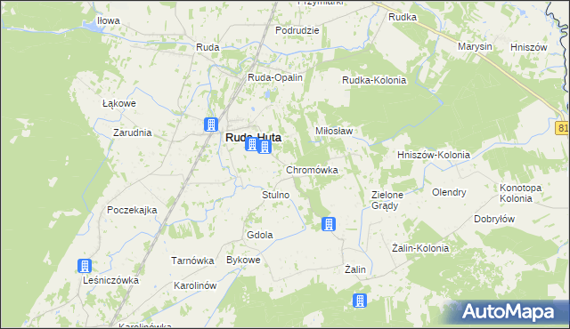 mapa Chromówka, Chromówka na mapie Targeo