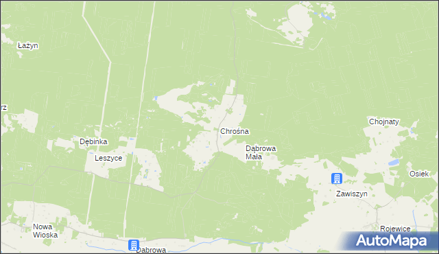 mapa Chrośna, Chrośna na mapie Targeo