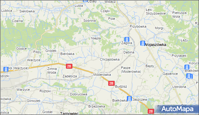 mapa Chrząstówka, Chrząstówka na mapie Targeo