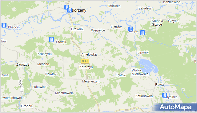 mapa Chudowola gmina Michów, Chudowola gmina Michów na mapie Targeo