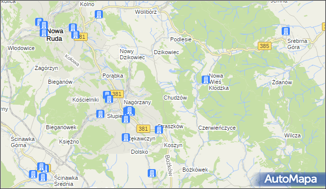 mapa Chudzów, Chudzów na mapie Targeo