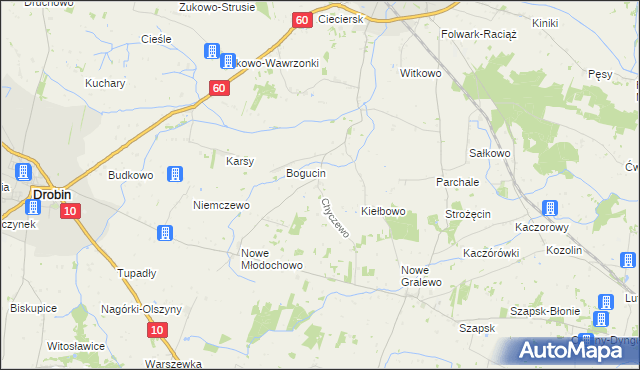 mapa Chyczewo, Chyczewo na mapie Targeo