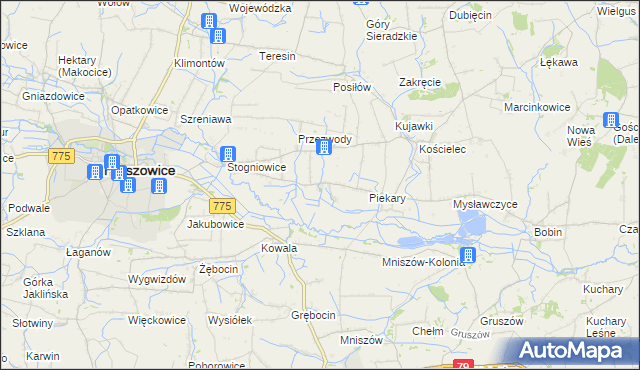 mapa Ciborowice, Ciborowice na mapie Targeo