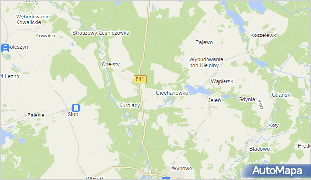 mapa Ciechanówko, Ciechanówko na mapie Targeo