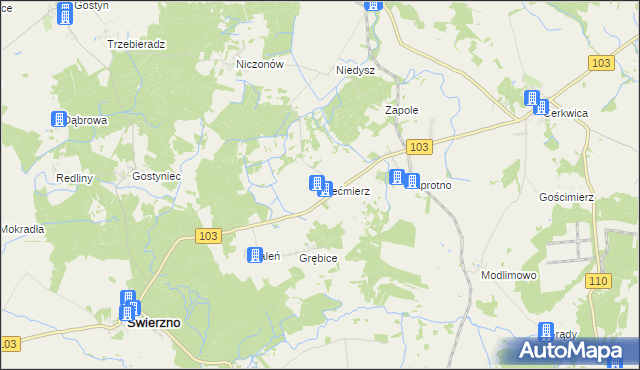 mapa Ciećmierz, Ciećmierz na mapie Targeo