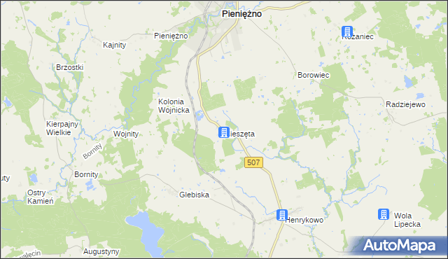 mapa Cieszęta, Cieszęta na mapie Targeo