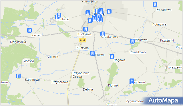 mapa Ciołkowo, Ciołkowo na mapie Targeo