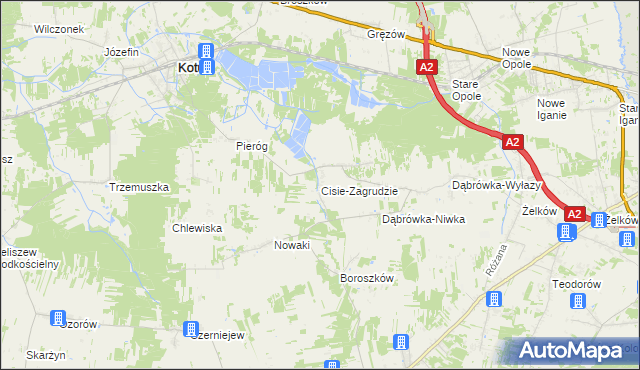 mapa Cisie-Zagrudzie, Cisie-Zagrudzie na mapie Targeo