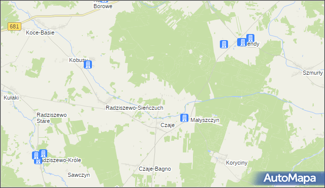 mapa Czaje-Wólka, Czaje-Wólka na mapie Targeo