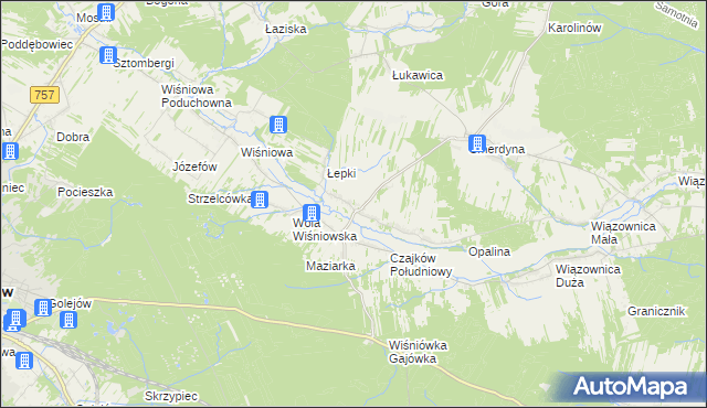 mapa Czajków Północny, Czajków Północny na mapie Targeo