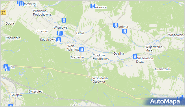 mapa Czajków Południowy, Czajków Południowy na mapie Targeo