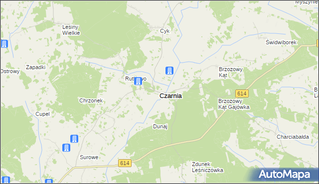 mapa Czarnia powiat ostrołęcki, Czarnia powiat ostrołęcki na mapie Targeo