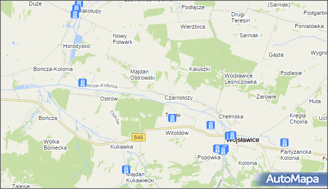 mapa Czarnołozy, Czarnołozy na mapie Targeo