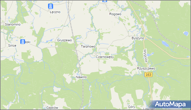 mapa Czarnowęsy, Czarnowęsy na mapie Targeo