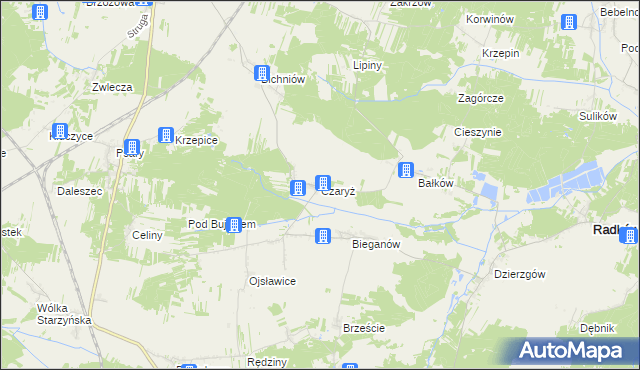 mapa Czaryż, Czaryż na mapie Targeo