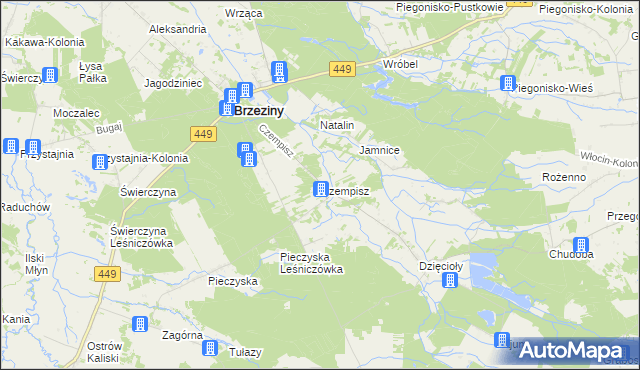 mapa Czempisz, Czempisz na mapie Targeo