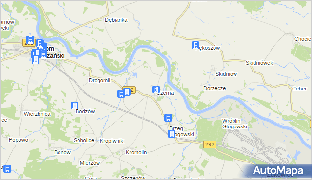 mapa Czerna gmina Żukowice, Czerna gmina Żukowice na mapie Targeo