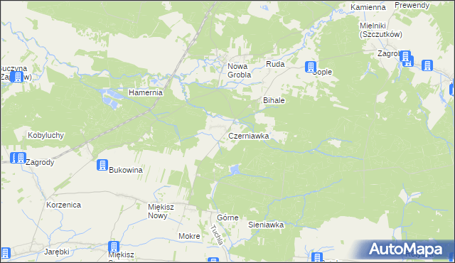 mapa Czerniawka, Czerniawka na mapie Targeo