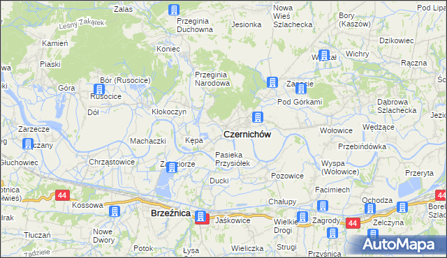 mapa Czernichów powiat krakowski, Czernichów powiat krakowski na mapie Targeo