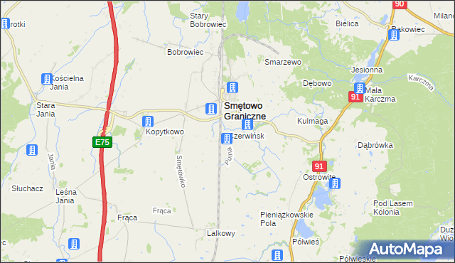 mapa Czerwińsk, Czerwińsk na mapie Targeo