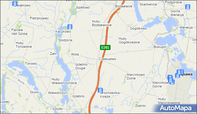 mapa Czewujewo, Czewujewo na mapie Targeo