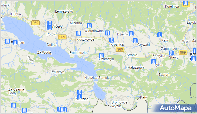 mapa Czorsztyn, Czorsztyn na mapie Targeo