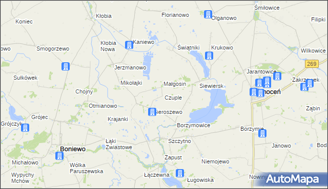 mapa Czuple, Czuple na mapie Targeo