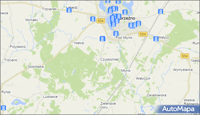 mapa Czystochleb, Czystochleb na mapie Targeo