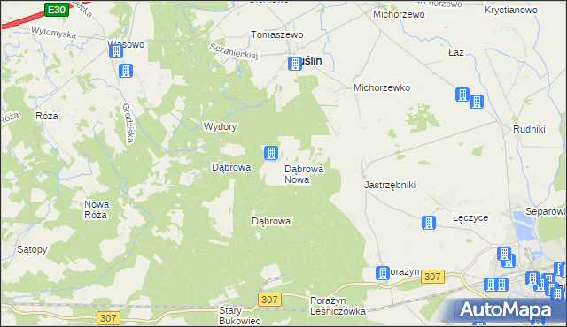 mapa Dąbrowa Nowa, Dąbrowa Nowa na mapie Targeo