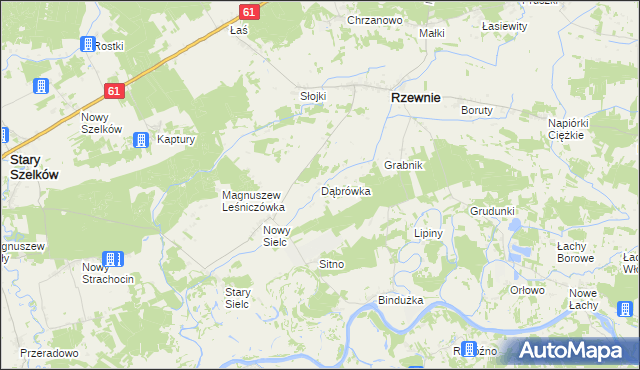 mapa Dąbrówka gmina Rzewnie, Dąbrówka gmina Rzewnie na mapie Targeo