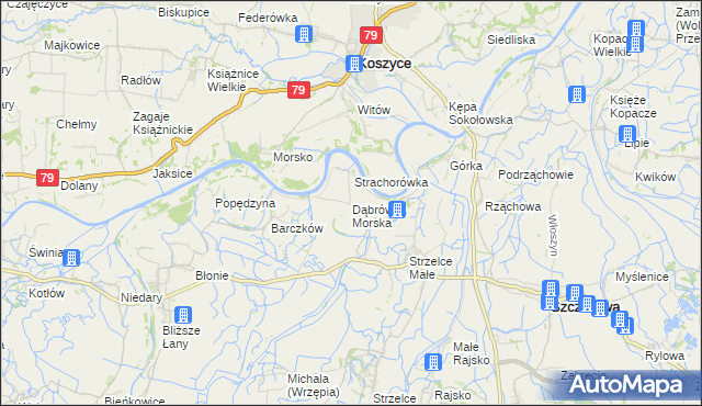 mapa Dąbrówka Morska, Dąbrówka Morska na mapie Targeo