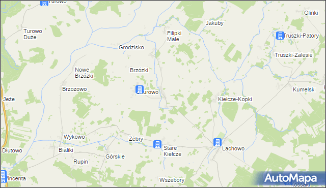 mapa Danowo gmina Kolno, Danowo gmina Kolno na mapie Targeo