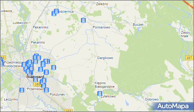 mapa Dargikowo, Dargikowo na mapie Targeo