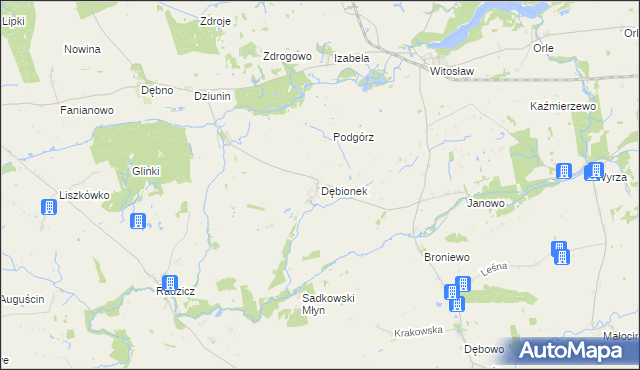 mapa Dębionek, Dębionek na mapie Targeo